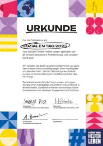 Teilnahmeurkunde Schüler*innen 2025