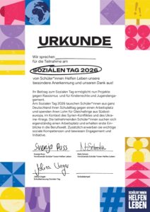 Teilnahmeurkunde Arbeitgeber*innen 2026