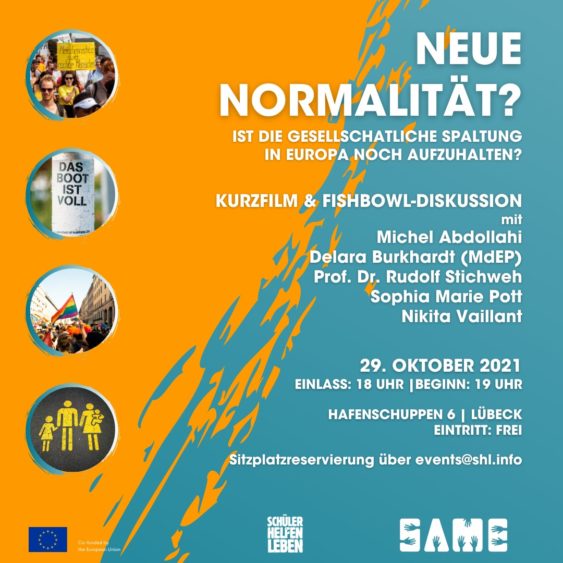 Podiumsdiskussion: „NEUE NORMALITÄT? Ist die gesellschaftliche Spaltung in Europa noch aufzuhalten?“